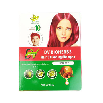 Bioherbs Naturals, Hair Darkening Shampoo, Burgundy, 2x20ml